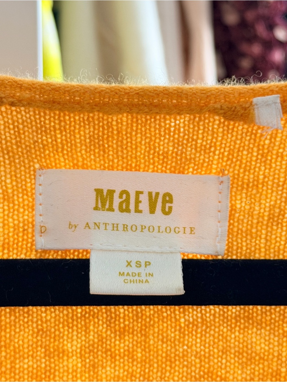 Anthropologie Maeve Bedford Cashmere Sweater Size XSP Orange - Picture 8 of 10